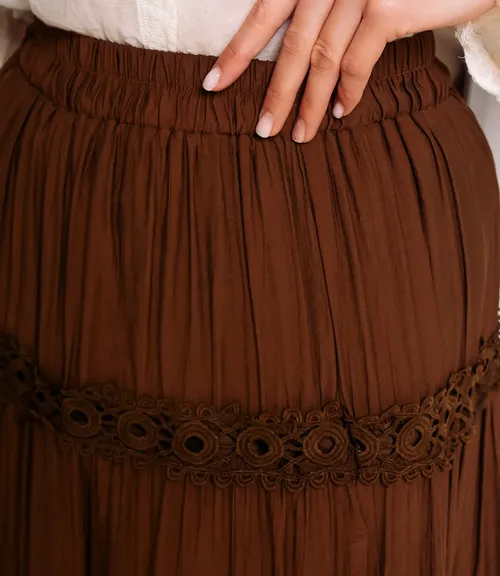 Юбка #КТ815 (9), шоколадный