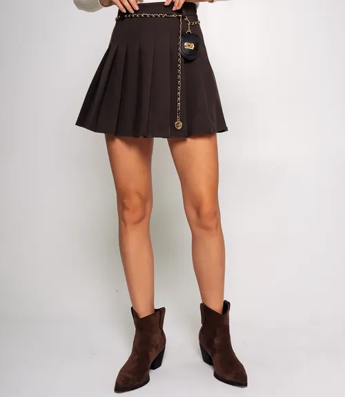 Юбка #КТ1802 (2), тёмно-коричневый