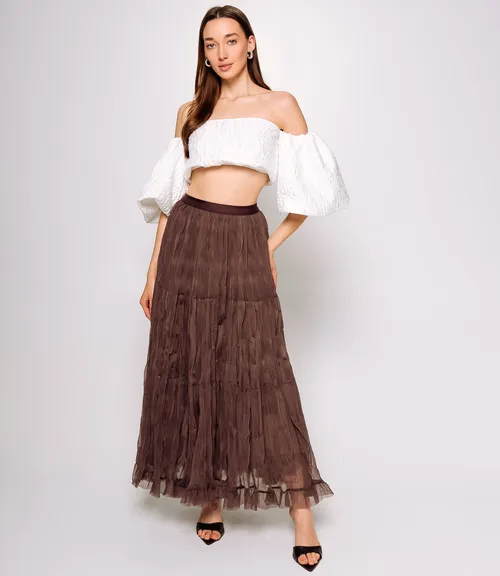 Юбка #КТ915 (4), шоколадный