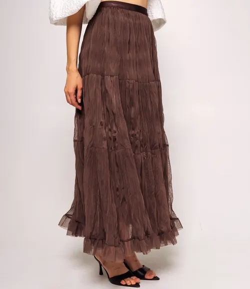 Юбка #КТ915 (4), шоколадный