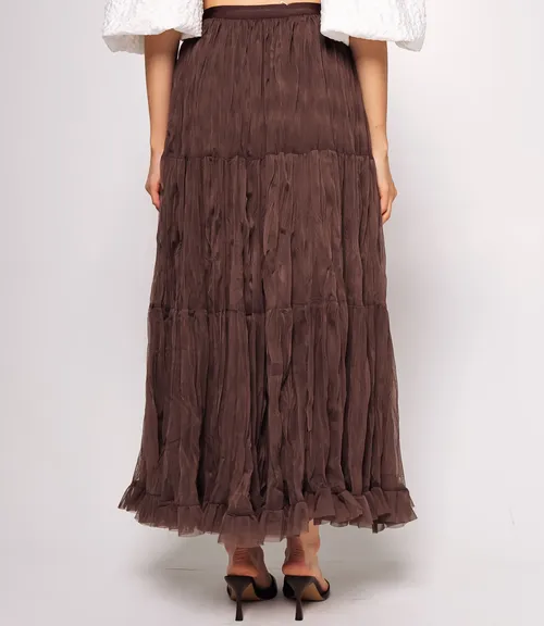 Юбка #КТ915 (4), шоколадный