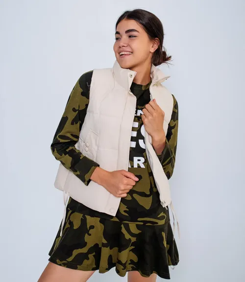 Жилет #КТ8828 (1), светло-бежевый - фото 1