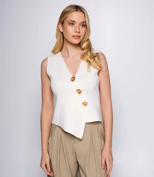 Жилет #КТ5038, кремовый