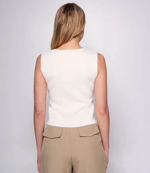 Жилет #КТ5038, кремовый