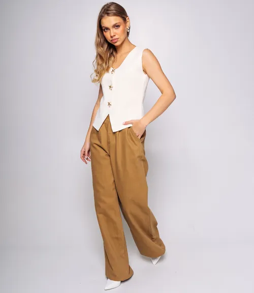 Жилет #КТ5034, кремовый