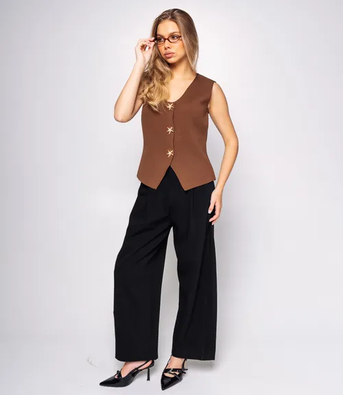 Жилет #КТ5034, коричневый