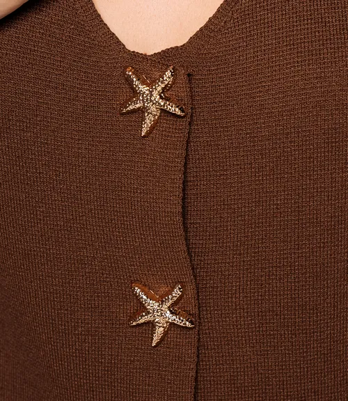 Жилет #КТ5034, коричневый