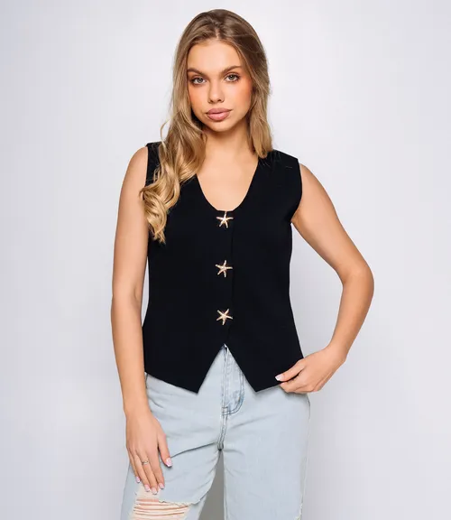 Жилет #КТ5034, чёрный